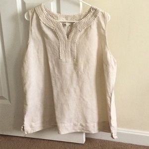 Talbots womens sleeveless blouse. Size XL.